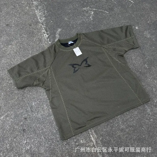 网眼双层短袖/军绿