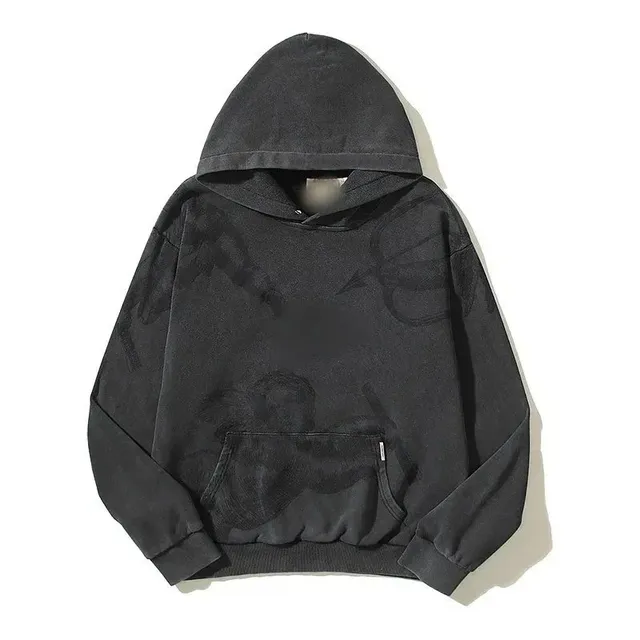 Represent Hoodie Washed Black