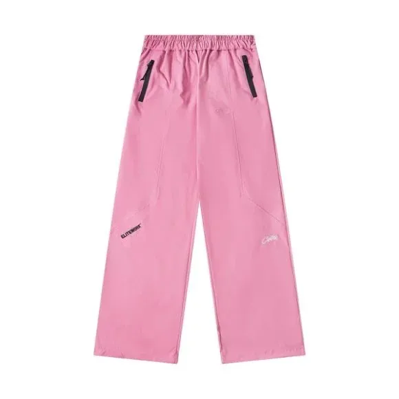 Track Pants Pink with Black Zip Pockets
