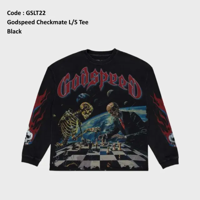 Gslt22 Godspeed Checkmate L/S T-Shirt Black