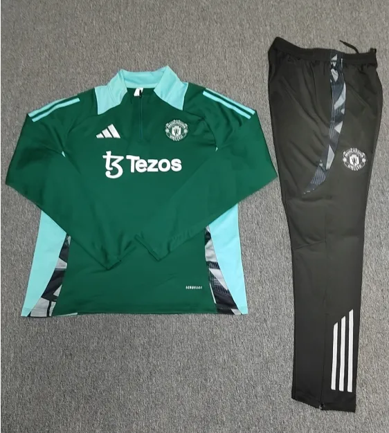 Adidas Training Top and Pants Set Manchester United Tezos Sponsor