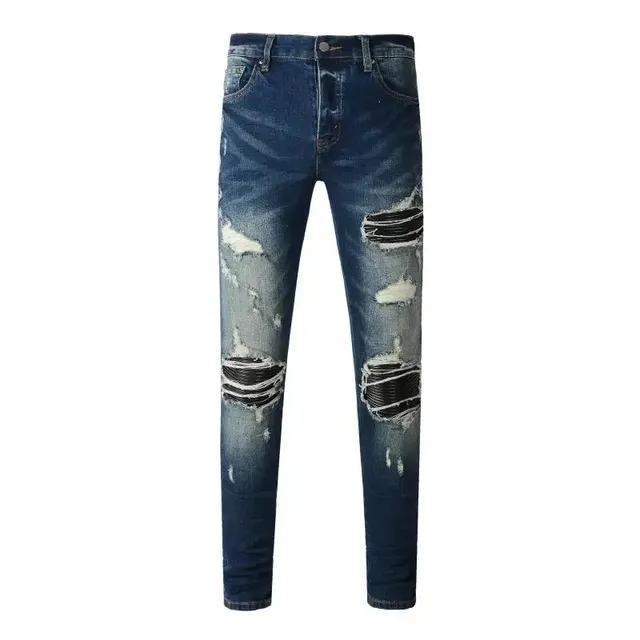 Distressed Slim Fit Jeans Heavy Ripped
