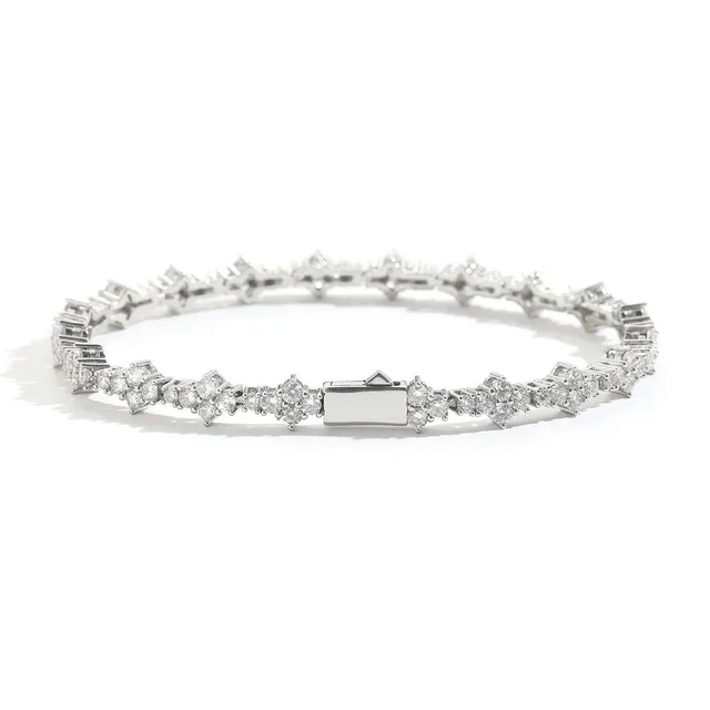 zircon-silver-cross chain