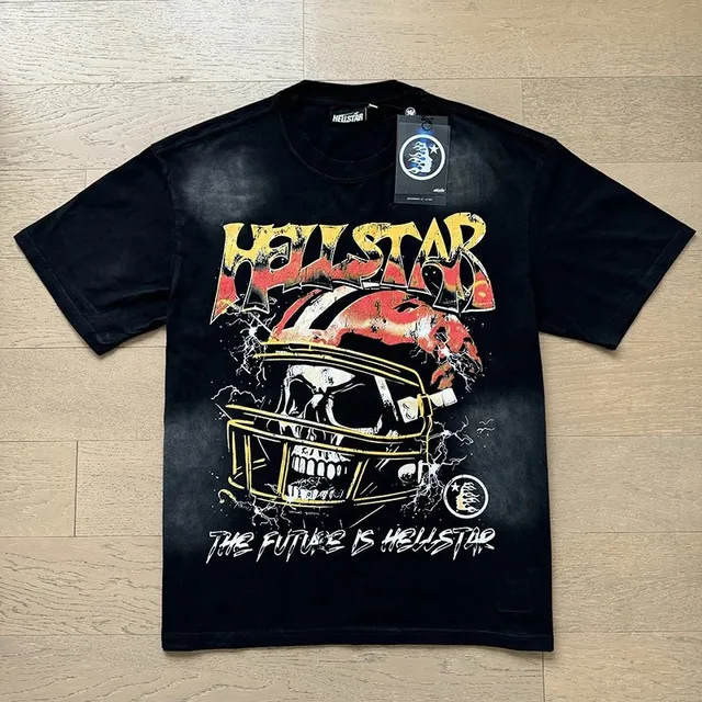Hellstar Graphic Tee Skull Helmet Print