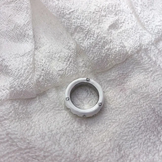Swarovski Ring Ceramic with Crystals