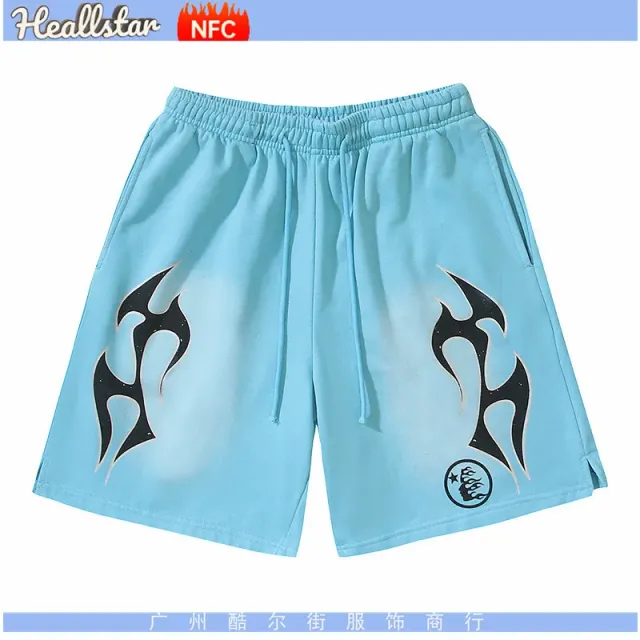 Hellstar Drawstring Shorts Flame Print