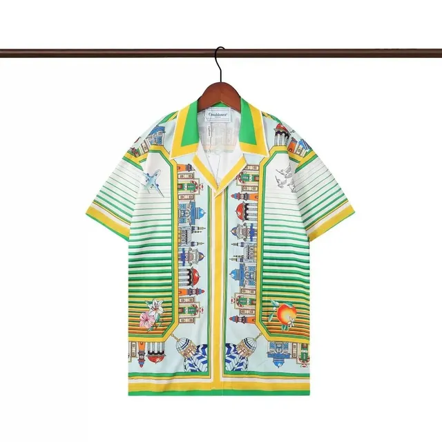 Casablanca Camp Collar Shirt Architectural Print