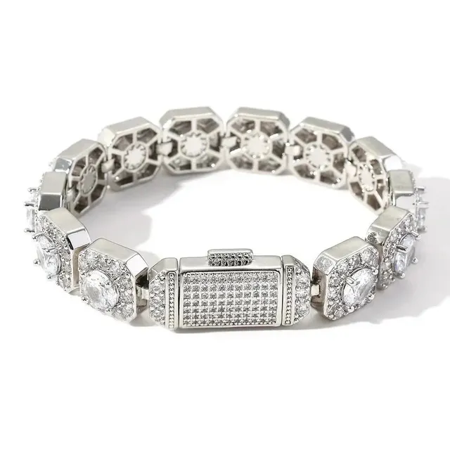 Chrome Hearts Link Bracelet Pave Crystal