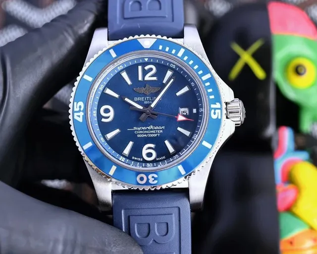 Breitling SuperOcean Chronometer Blue Dial with Blue Bezel