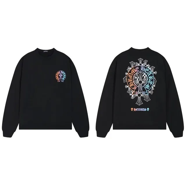 Crewneck Sweatshirt Chrome Hearts Logo Print
