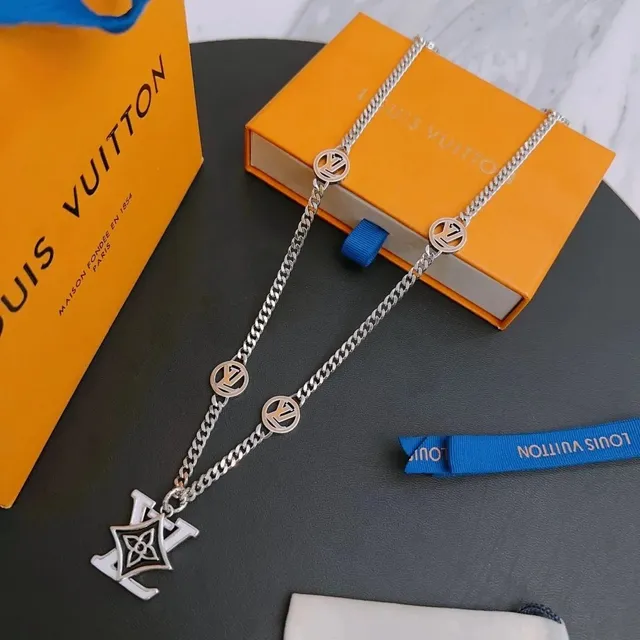 Louis Vuitton LV Chain Necklace Multi-Logo
