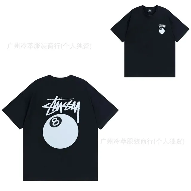 Stüssy 8-Ball Tee Black with White Graphic