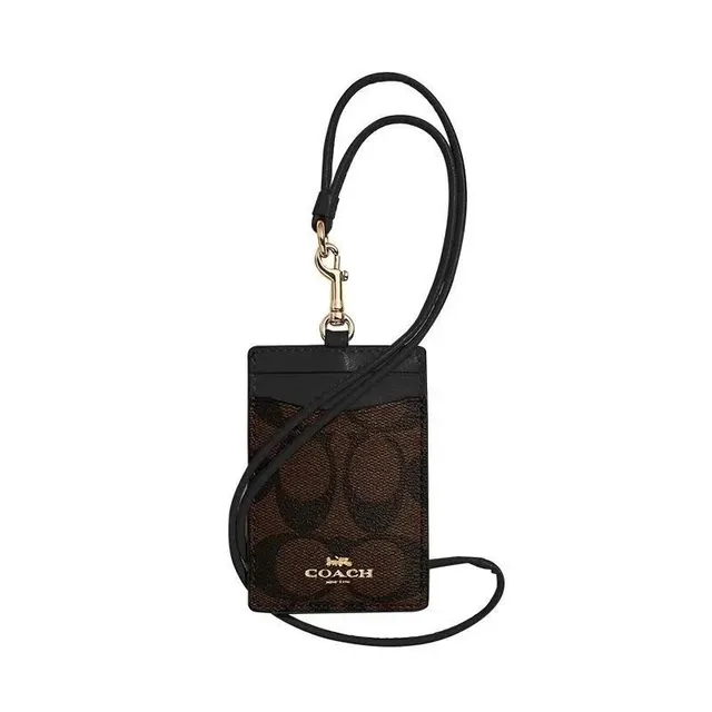 Coach Lanyard Cardholder Signature Canvas