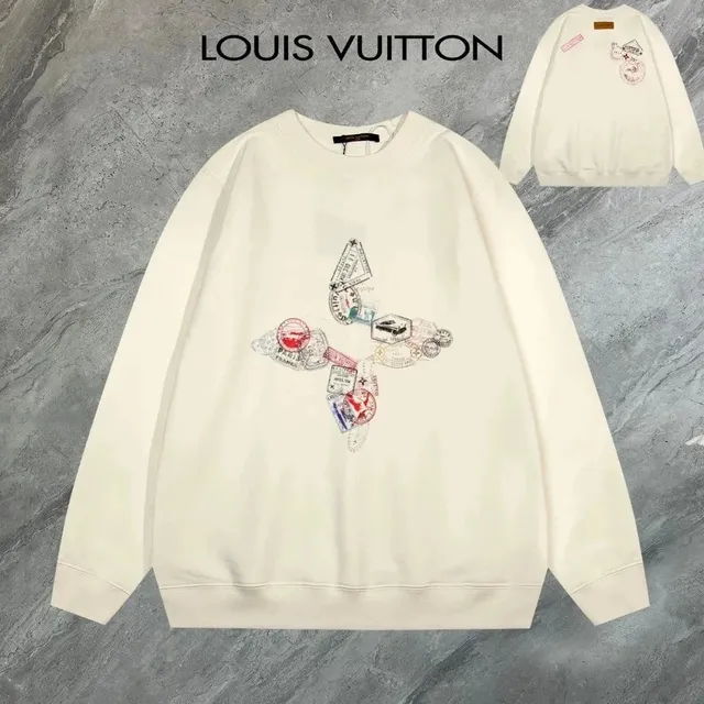 Louis Vuitton Crewneck Sweatshirt Travel Stamp Print
