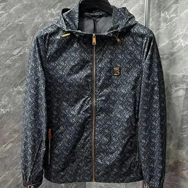 Burberry Monogram Hooded Jacket All-Over Logo