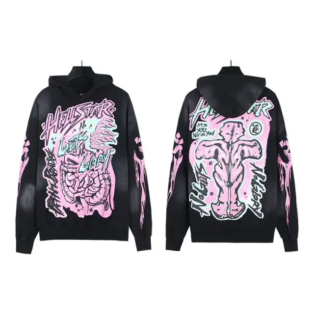 Hellstar Graphic Hoodie Guts Glory Print
