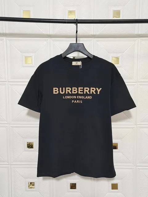 Burberry Logo T-Shirt Gold Text