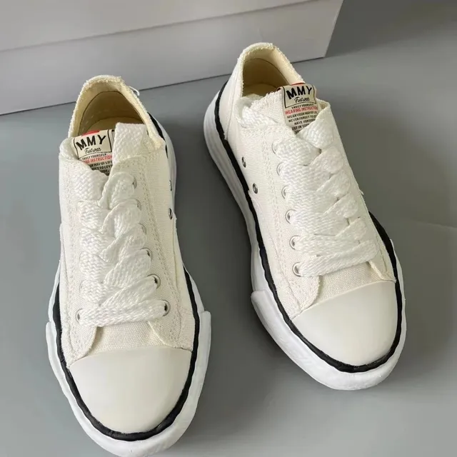 Maison Mihara Yasuhiro Canvas Sneaker Distressed White