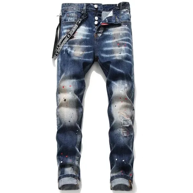 Dsquared2 Distressed Jeans Paint-Splatter Wash