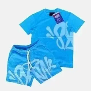Syna World Shark Print Set Blue Graffiti