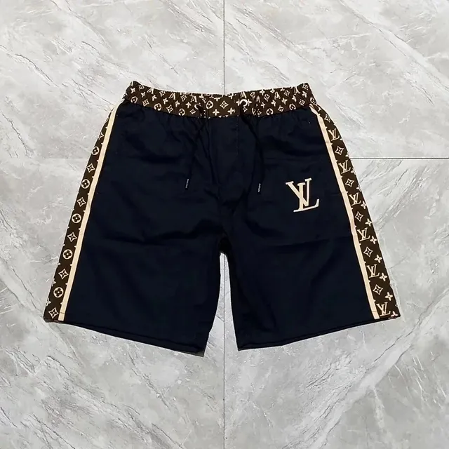Louis Vuitton Monogram Tape Shorts LV Logo & Side Tape