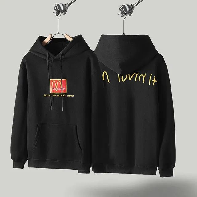 Travis Scott Hooded Sweatshirt McDonald's Logo Print