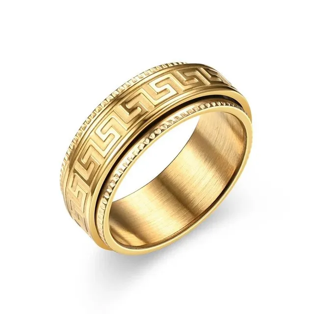 Versace Greca Ring Greek Key Pattern
