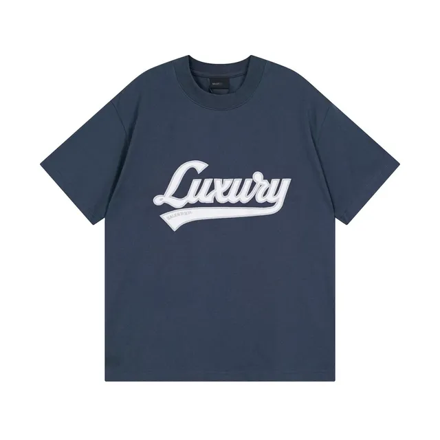 Balenciaga Luxury Graphic Tee Embroidered Script