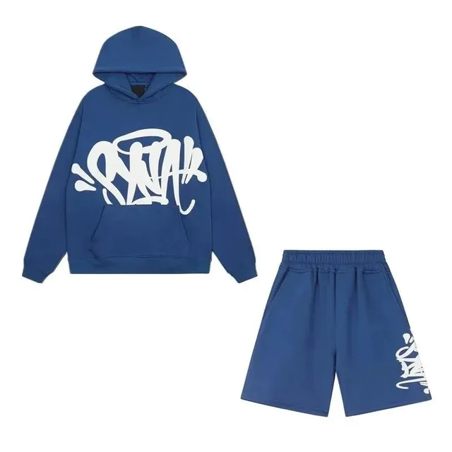 Syna World Hoodie and Shorts Set Graffiti Logo