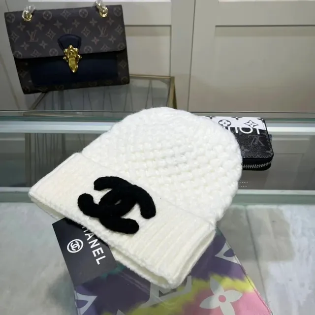 Chanel Knit Beanie CC Logo