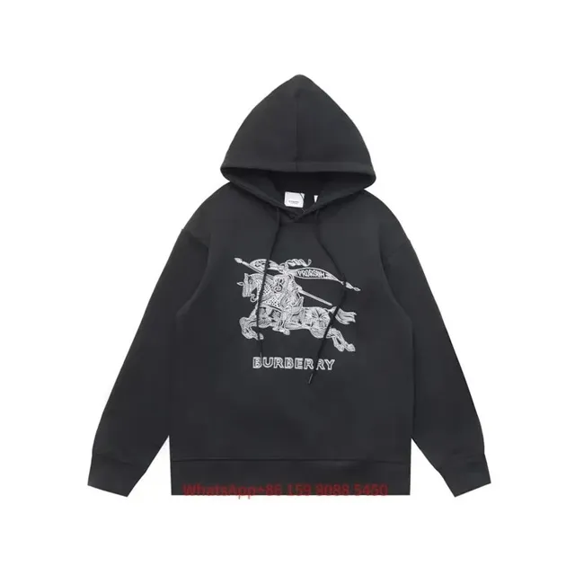 Burberry Equestrian Knight Hoodie Embroidered Logo