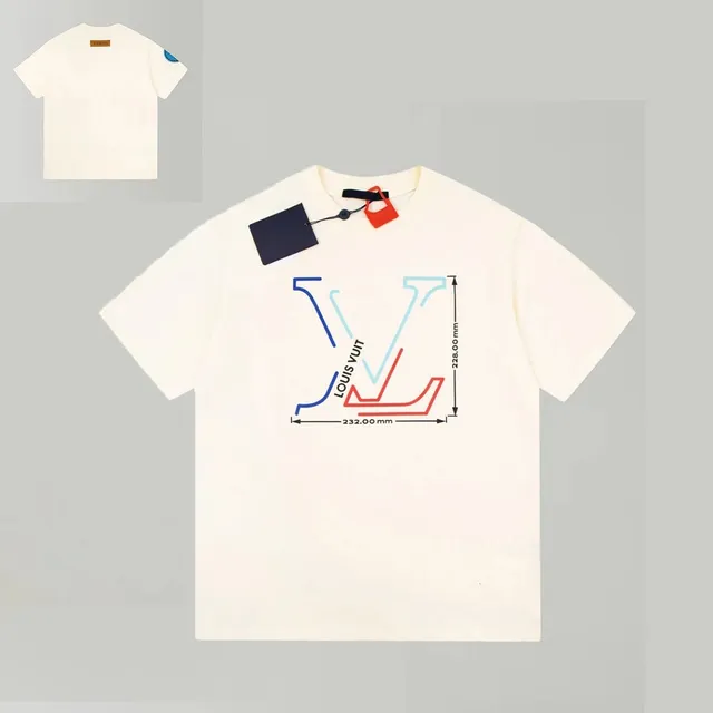 Louis Vuitton LV Logo T-Shirt Multi-Color Outline