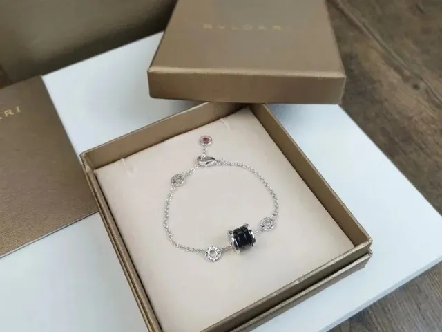 Bulgari Serpenti Bracelet Black Onyx and Stainless Steel
