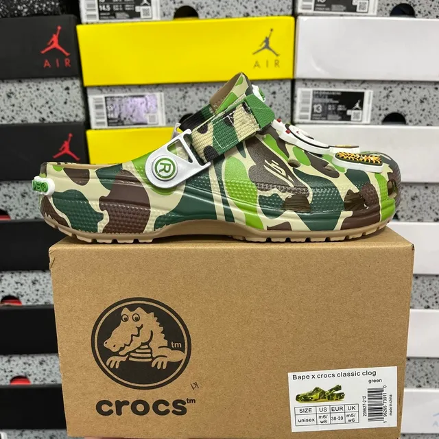 DG版 CROCS bape 蓝色