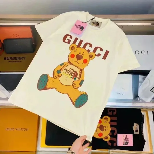 Gucci Graphic Tee Bear Print with The North Face Logo
