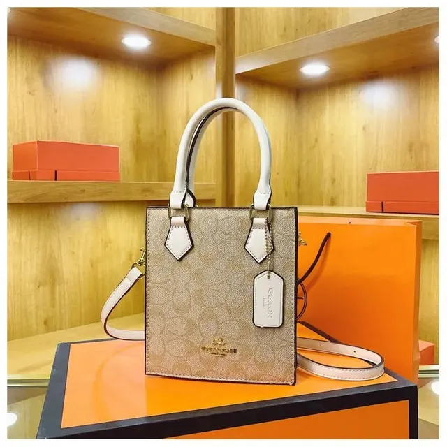 Coach Top Handle Bag Signature Canvas
