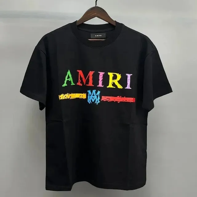 Amiri Graphic Tee Rainbow Logo