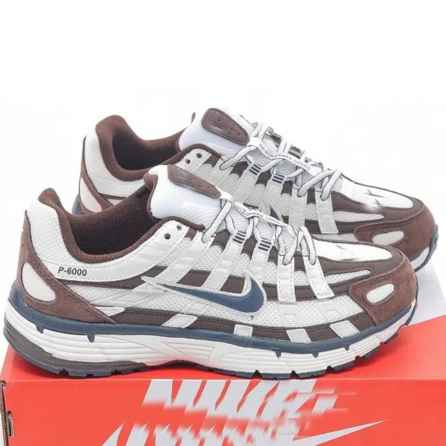 Nike P-6000 White/Brown/Navy
