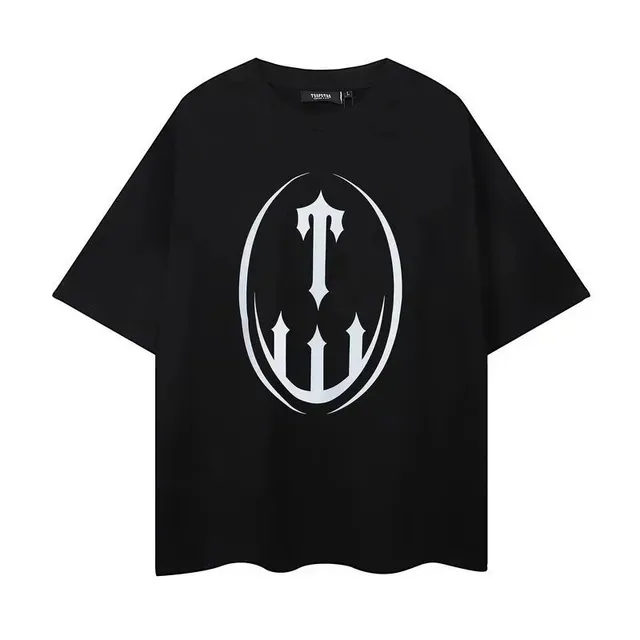 Trapstar Oval Logo Tee White Trident Graphic