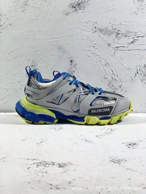 Balenciaga Triple S Grey Blue Neon Yellow