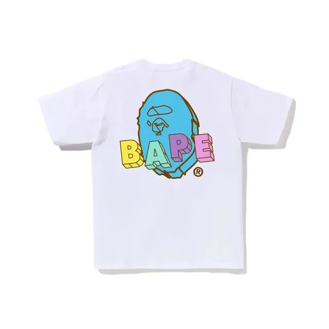 BAPE Graphic Tee Pastel Ape Head