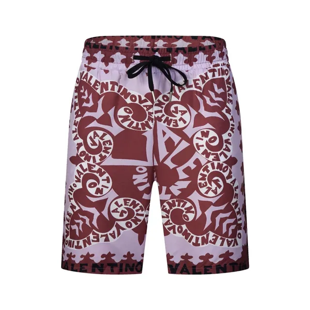 Valentino Printed Swim Shorts Logo All-Over Print
