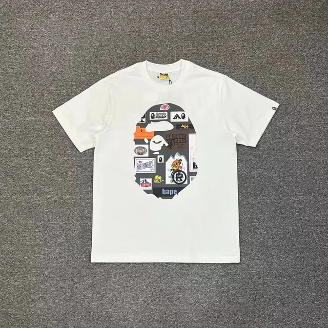 BAPE Ape Head Graphic Tee Patchwork Ape Head