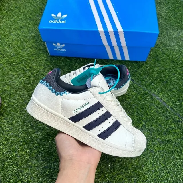 Adidas Superstar White Navy Teal