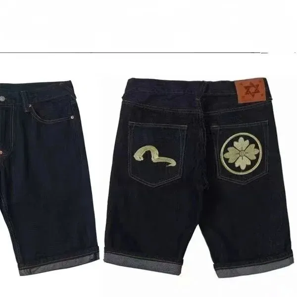 Evisu Denim Shorts Gold Embroidery