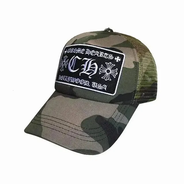 Chrome Hearts Trucker Cap Camouflage with Embroidered Patch
