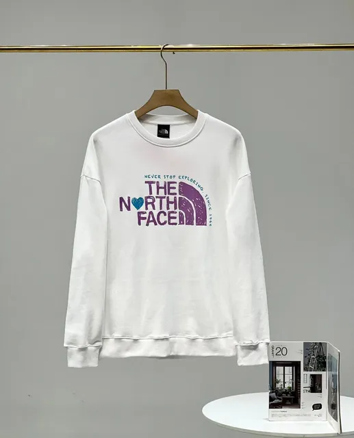 The North Face Crewneck Sweatshirt Purple Logo Print