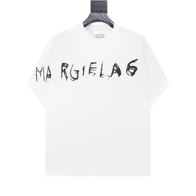 Maison Margiela Logo Print T-Shirt Brushstroke Logo