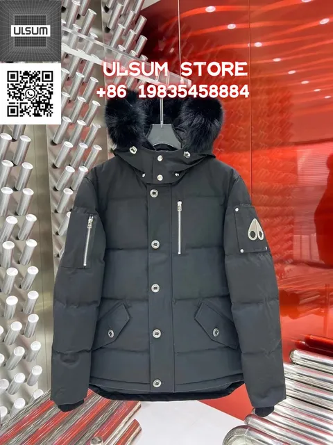 Moose Knuckles Puffer Jacket Fur-Trimmed Hood