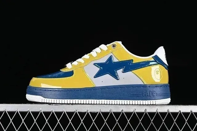 BAPE Shark Dunk Yellow Blue Patent